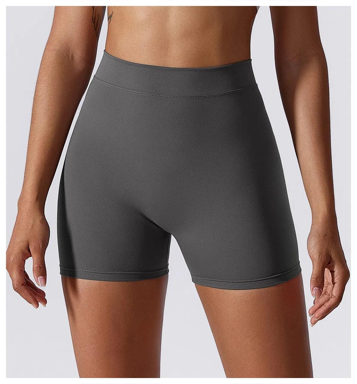 Shorts de ioga com levantamento de quadril
