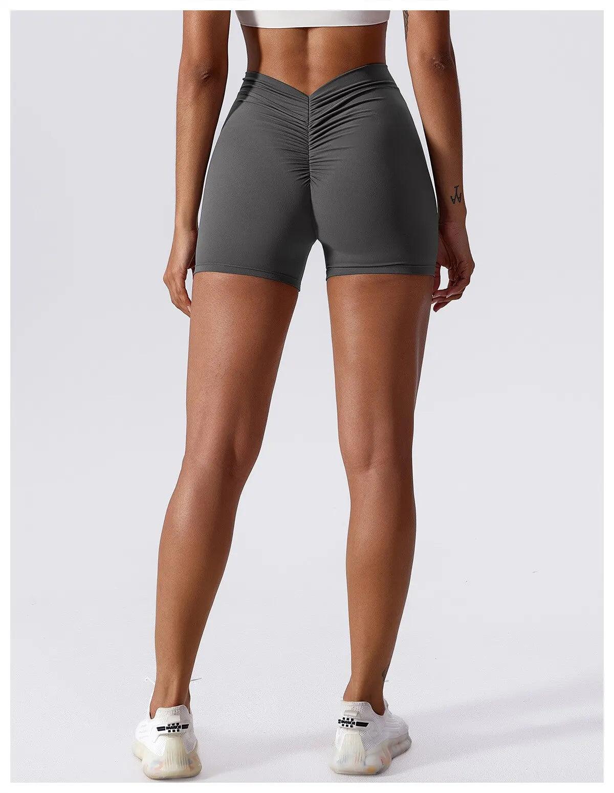 Shorts de ioga com levantamento de quadril