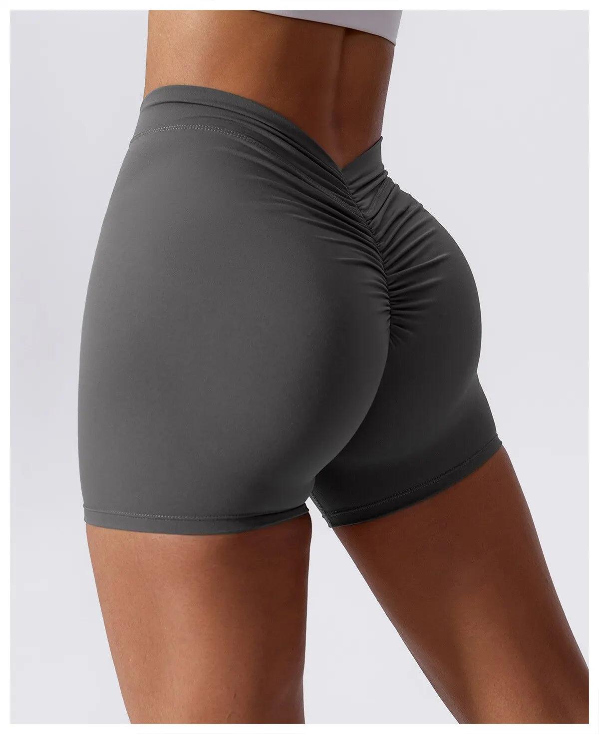 Shorts de ioga com levantamento de quadril