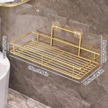 Rack de banheiro aço inoxidável de cor dourada de luxo leve