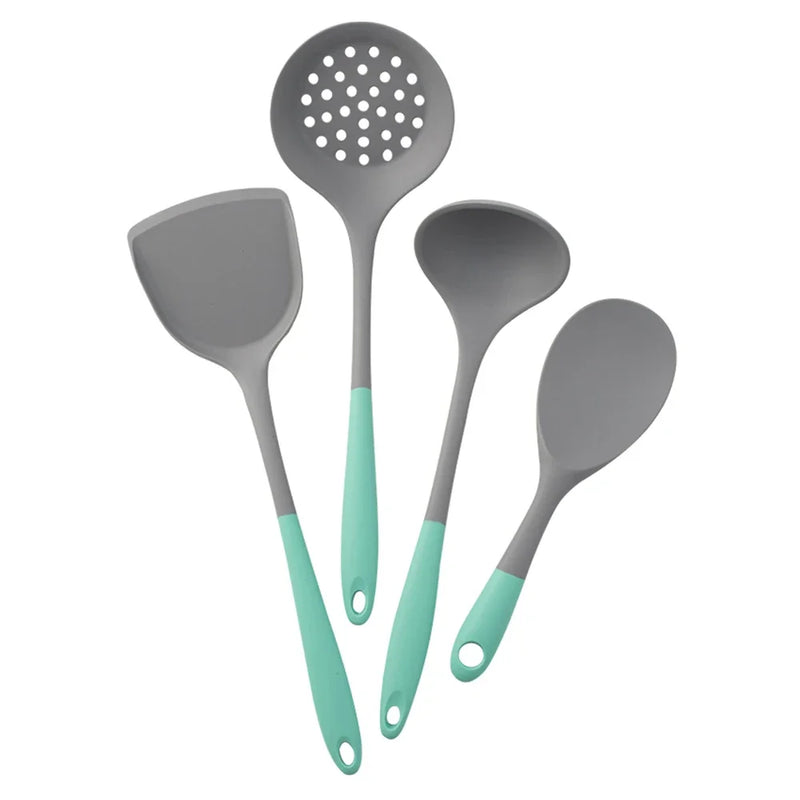 Conjunto de utensílios de cozinha de silicone de 4 peças