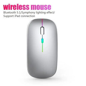 Mouse sem fio RGB recarregável Bluetooth 3600DPI
