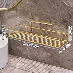 Rack de banheiro aço inoxidável de cor dourada de luxo leve