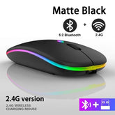 Mouse sem fio RGB recarregável Bluetooth 3600DPI