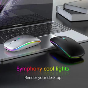Mouse sem fio RGB recarregável Bluetooth 3600DPI